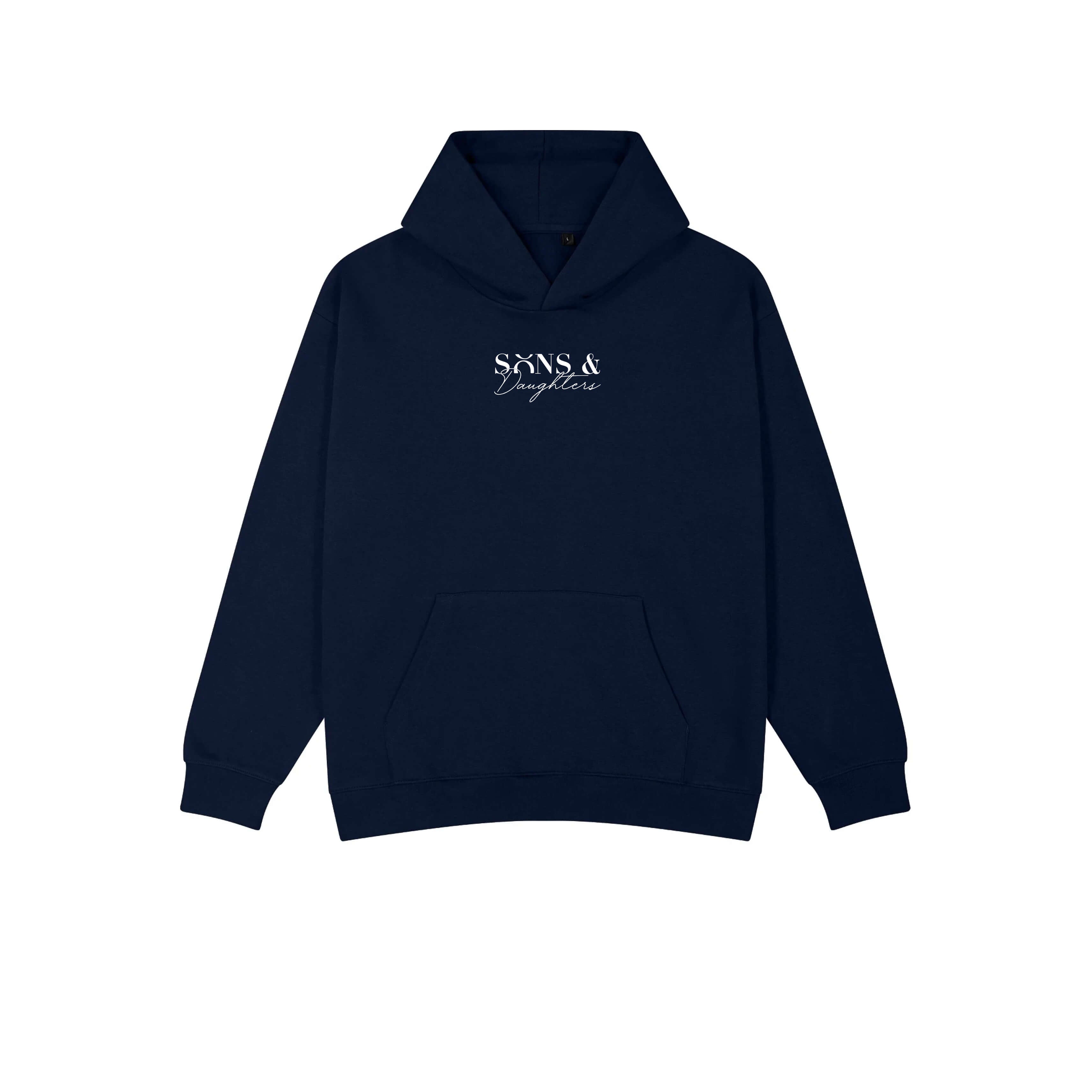 Sons and Daughters Rejoice Hoodie Navy Front